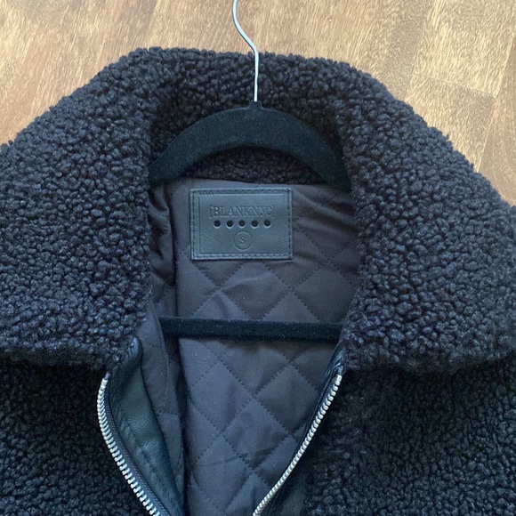 Blank NYC Teddy Jacket Bomber Black size Small - Picture 2 of 14